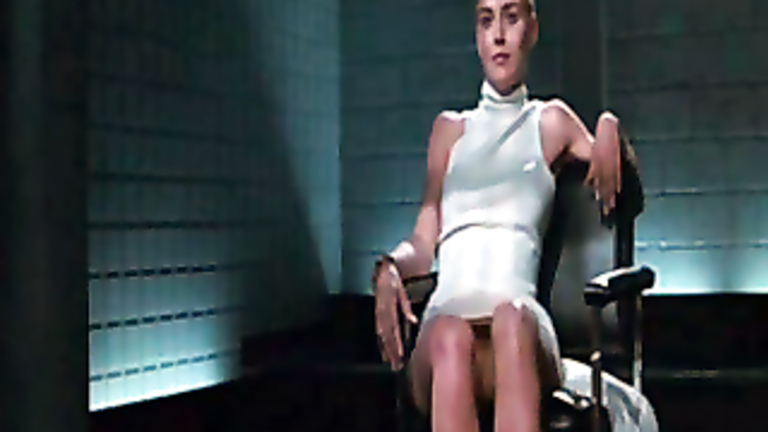 Sharon Stone pussy in upskirt video clip