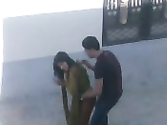 Spying on an Indian couple having a quickie between some buildings