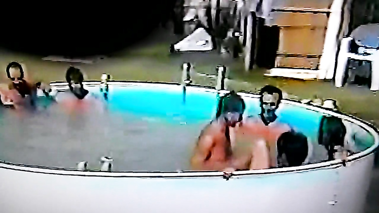 Jacuzzi party about to turn into a sexy orgy