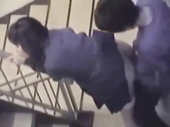 Amateur Asian girl banged in a stairwell