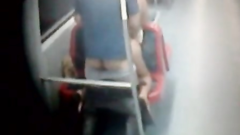 Sex on a mostly empty subway train
