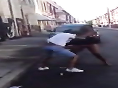Ghetto fight with clothes torn off