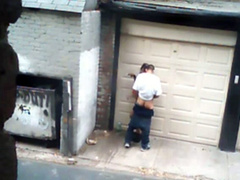 Street hooker filmed fucking in an alley