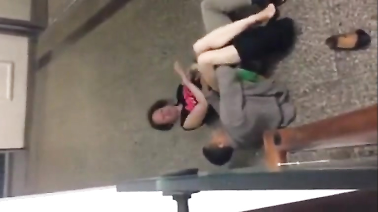 Drunk couple copulating on the hallway floor