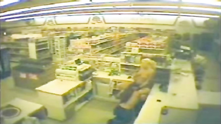 Security cam catches lesbian clerks in action