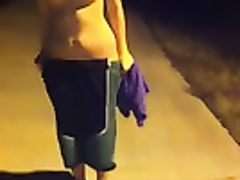 Middle of the night outdoor sex with my GF