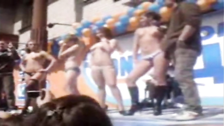 Topless dance contest with ladies competing for prizes